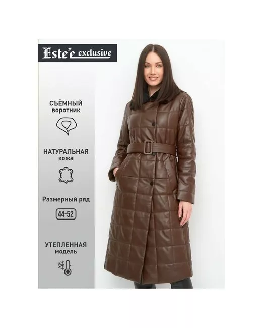 Este'e exclusive Fur&Leather Пальто из натуральной кожи KZ-10215 ZIGKAHVERENGIИБ L
