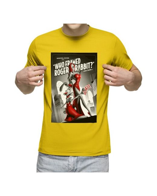 US Basic футболка кролик роджер красный постер фильм XL