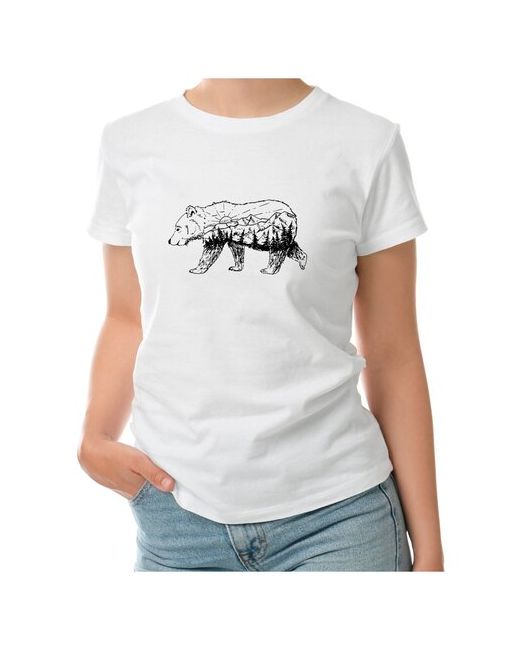 Roly Женская футболка Медведь и горы графика S