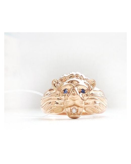 Ювелирная компания «титул» кольцо из красного золота с сапфирами и бриллиантами р-р 18.5 S-94495