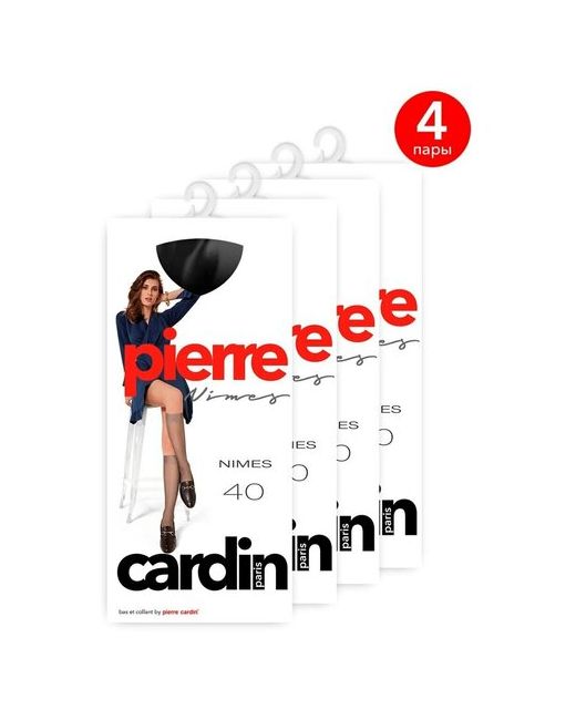 Pierre Cardin. Набор гольфы Cr NIMES 40 NERO размер универскальный спайка 4 шт капроновые черные