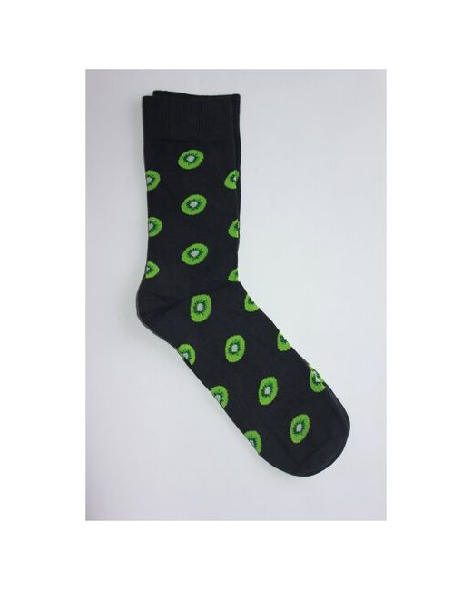 Фрида Носки унисекс яркий принт Киви черные носки зеленый киви 37-44 размер