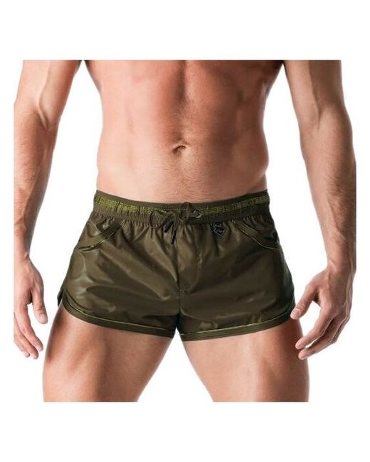 Maskulo Плавки-шорты BeGuard Nylon Club Shorts with Foil Piping Details Dark Olive Размер XL