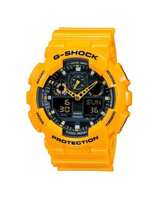 Casio Японские наручные часы G-SHOCK GA-100A-9A с хронографом