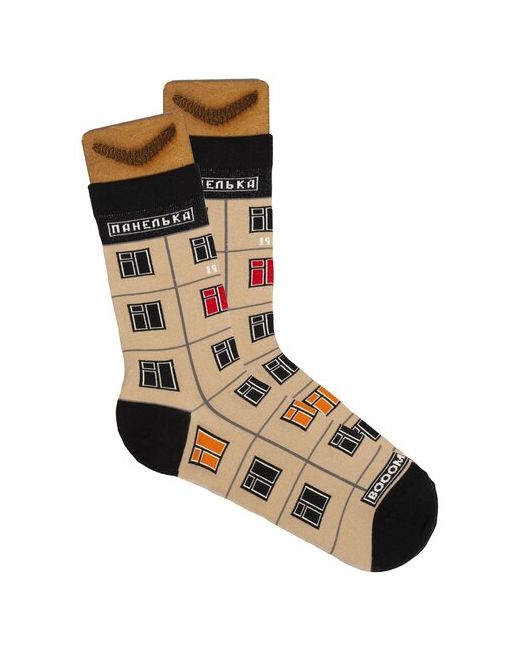 Booomerangs Цветные носки с принтом Панелька 40-45 прикольный подарок на новоселье праздник от бренда Бумеранги