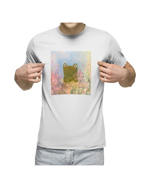 US Basic футболка Милая лягушка с букетом цветов S