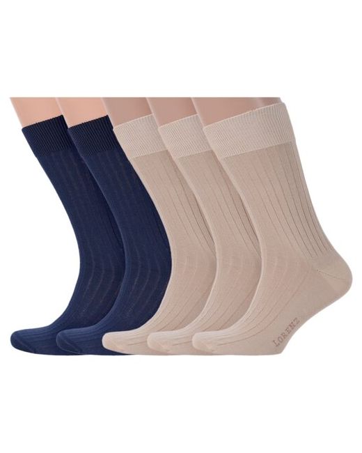 Lorenzline Комплект из 5 пар мужских носков 100 хлопка микс 7 размер 25 39-40