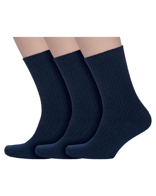 Hobby Line Комплект из 3 пар мужских теплых носков темно размер 39-44