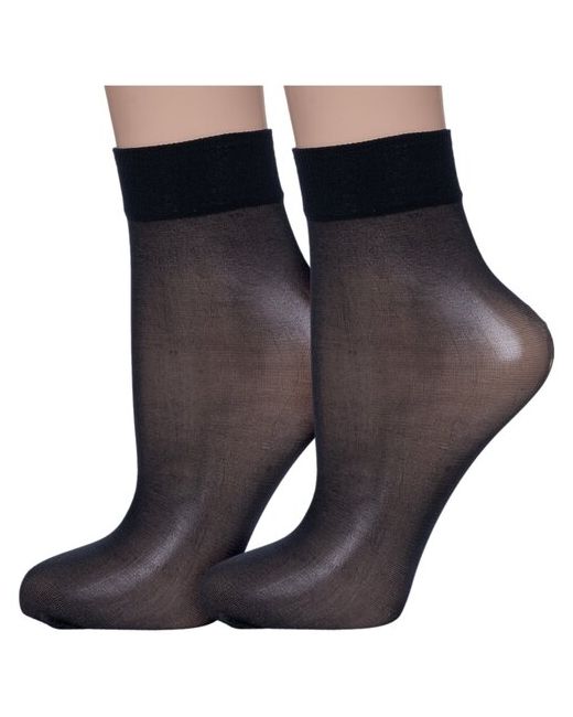 Fiore Комплект из 2 пар женских носков черные размер UN