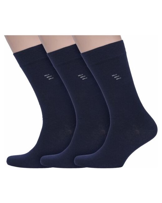 Смоленская Чулочная Фабрика Комплект из 3 пар мужских носков наше Смоленской чулочной фабрики рис. 1 темно 3-1 размер 31