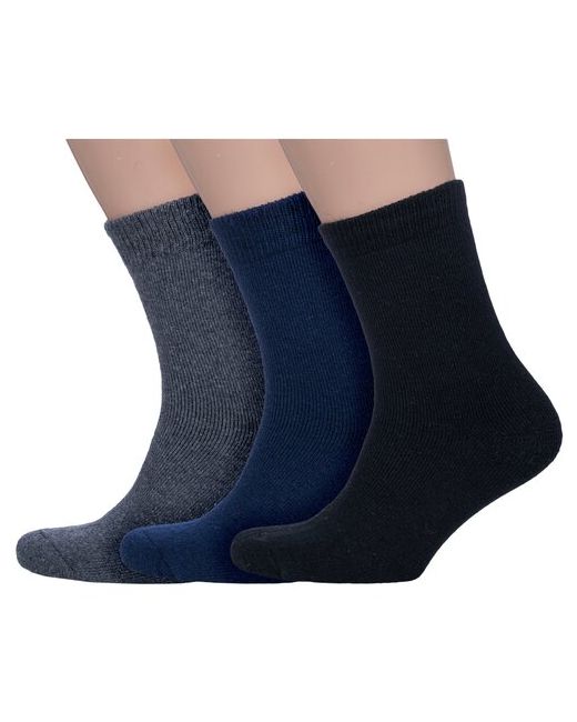 Hobby Line Комплект из 3 пар мужских махровых носков микс 2 размер 39-44