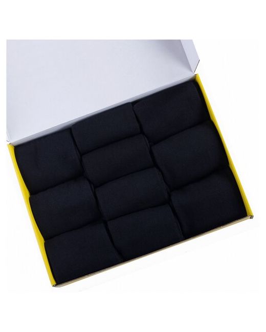 Flappers Peppers Набор из 10 пар мужских носков черные в желтой коробке размер 44-46