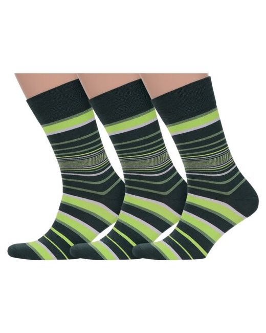 MoscowSocksClub Комплект из 3 пар мужских носков nm-431 темно-зеленые размер 29 44-46