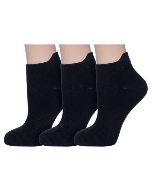 Смоленская Чулочная Фабрика Комплект из 3 пар женских носков наше Смоленской чулочной фабрики рис. 2 черные 1 размер 25