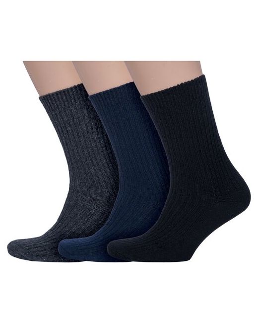 Hobby Line Комплект из 3 пар мужских теплых носков микс 1 размер 39-44
