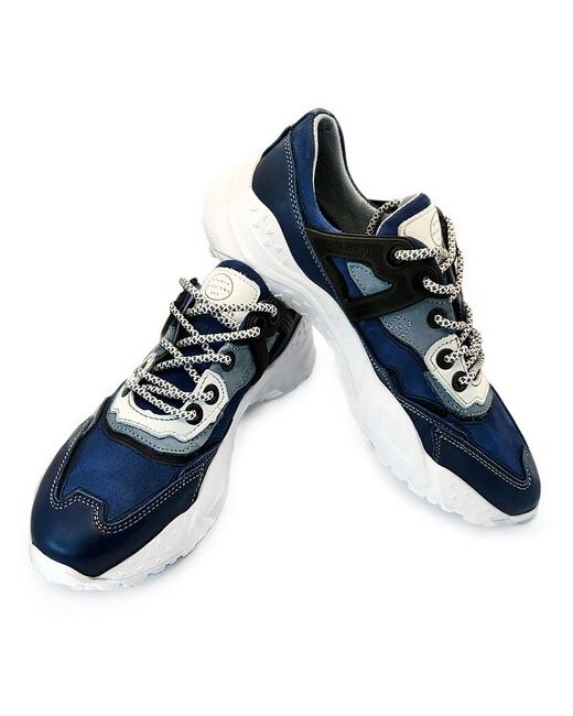Sashashoes Ботинки кроссовки спортивные синий подошва
