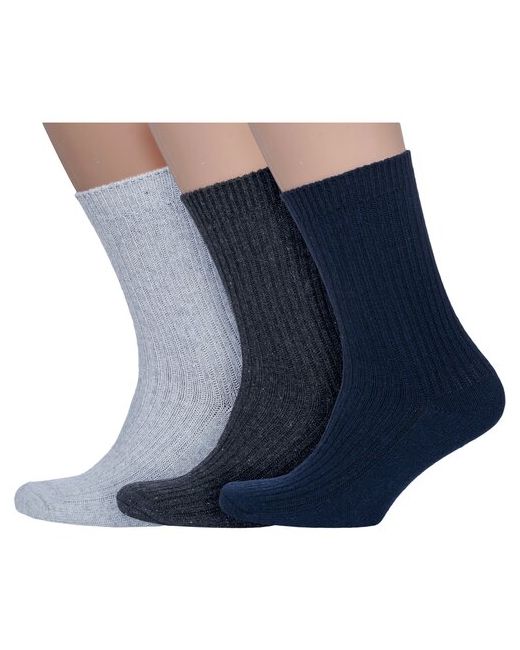 Hobby Line Комплект из 3 пар мужских теплых носков микс размер 39-44