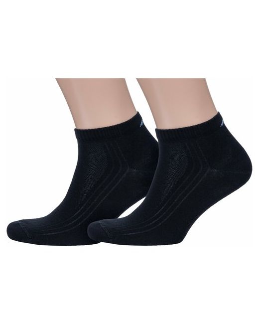 DiWaRi Комплект из 2 пар мужских носков рис. 018 черные размер 25