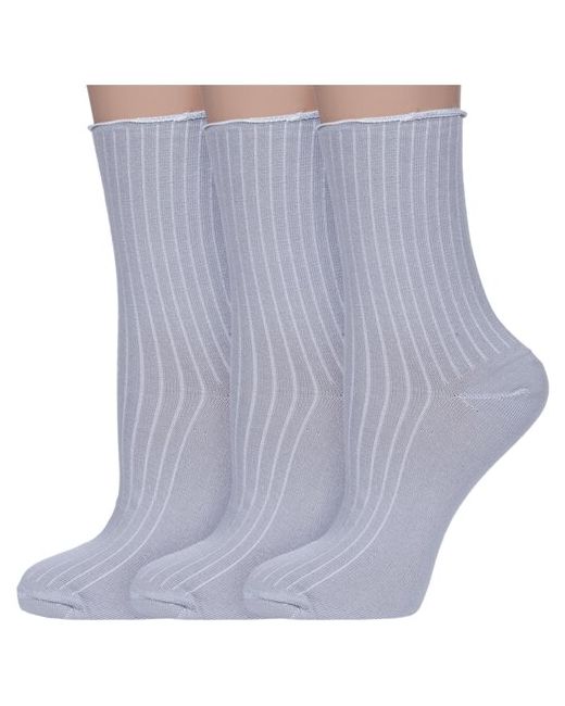 Альтаир Комплект из 3 пар носков с ослабленной резинкой светло размер 23 37-38