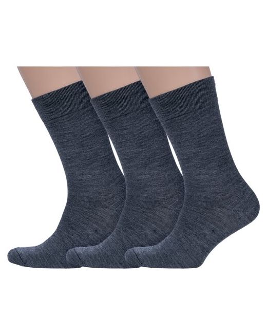 Grinston Комплект из 3 пар мужских носков полушерсти socks PINGONS антрацит размер 29
