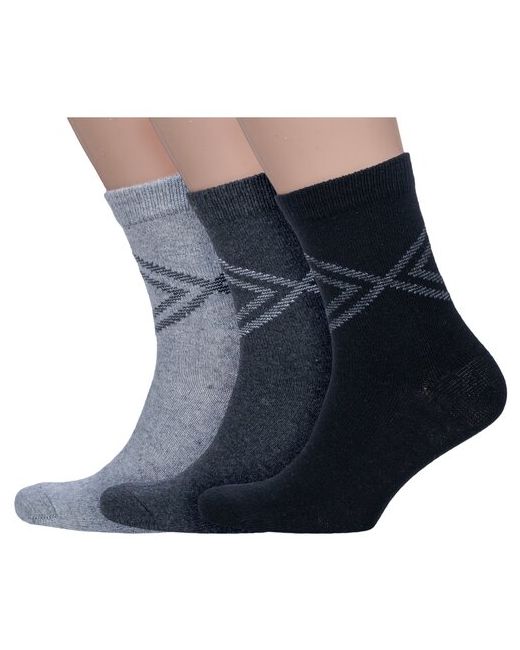 Hobby Line Комплект из 3 пар мужских теплых носков микс 2 размер 39-43