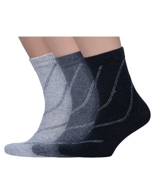 Hobby Line Комплект из 3 пар мужских теплых носков микс 2 размер 43-46
