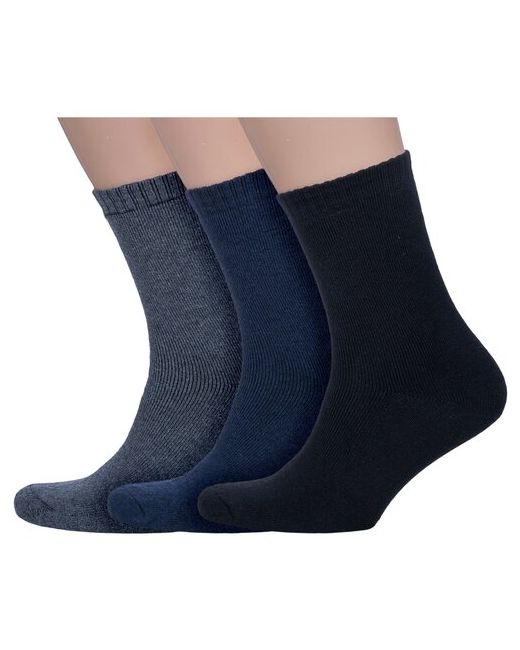 Hobby Line Комплект из 3 пар мужских махровых носков микс 1 размер 39-44