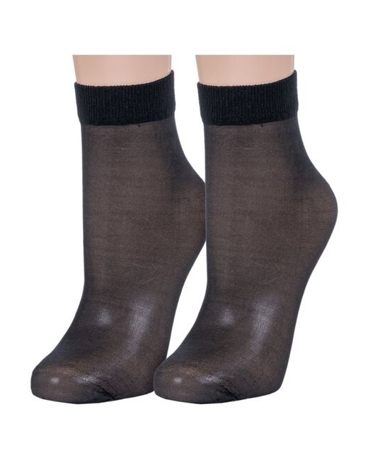 Gabriella Комплект из 2 пар женских носков черные размер UN