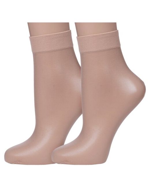 Fiore Комплект из 2 пар женских носков телесные размер UN