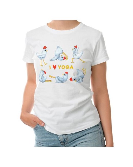 Roly футболка Я люблю йогу. Курицы в асанах M темно-