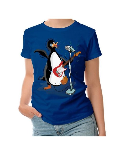 Roly футболка Пингвин гитарист L