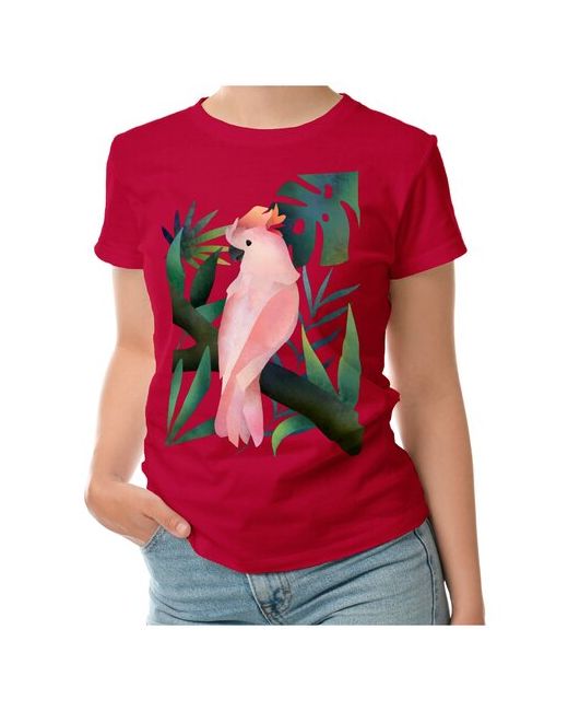 Roly футболка Розовый попугай какаду S темно-