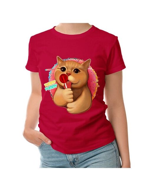 Roly футболка Рыжий кот с леденцом 2XL