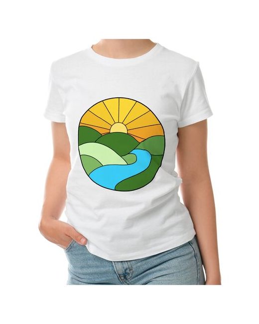 Roly футболка Река и солнце M темно-