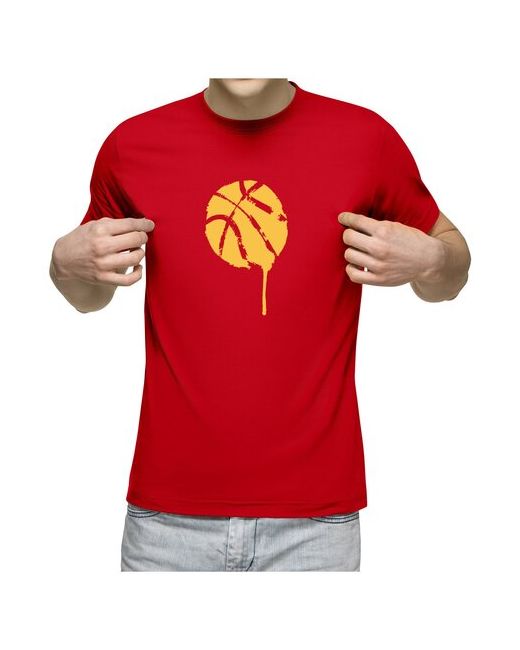 US Basic футболка Мяч баскетбольный гранж арт S меланж