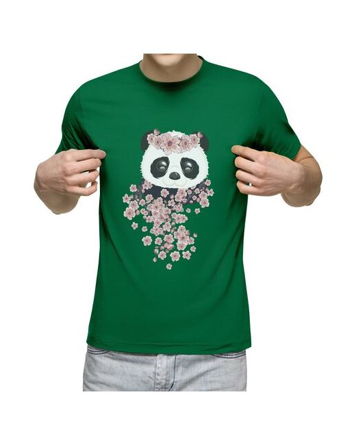 US Basic футболка Панда с цветущей сакурой S