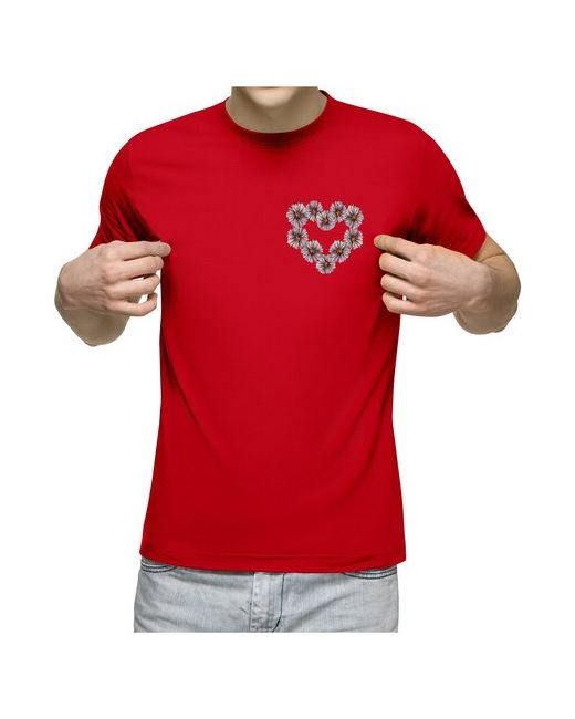 US Basic футболка Ромашки в форме сердца XL