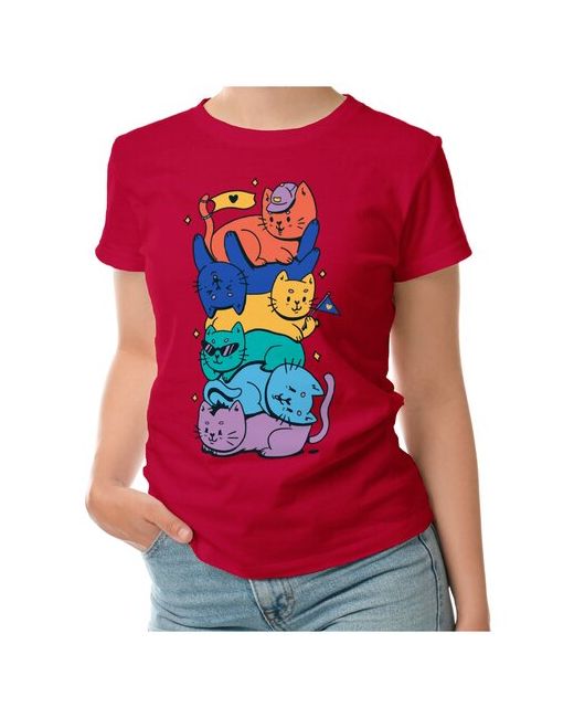 Roly футболка Цветные котики XL