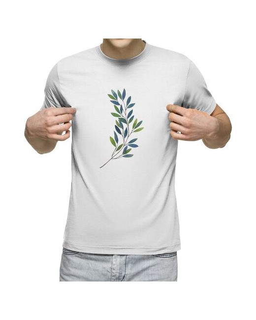 US Basic футболка Растение Ботаника Минимализм 2XL меланж