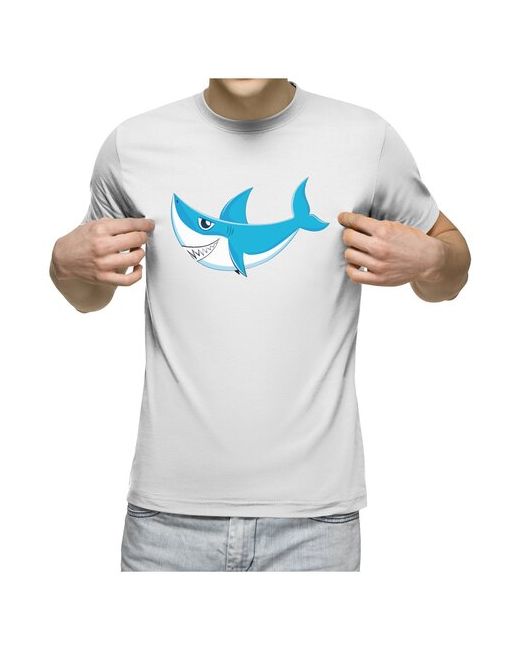 US Basic футболка Широко улыбающаяся большая белая акула XL