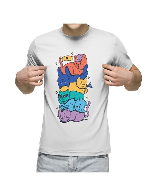 US Basic футболка Цветные котики 2XL