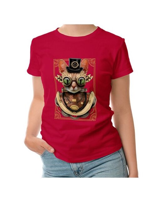 Roly футболка Стимпанк Кот Steampunk Cat L темно-
