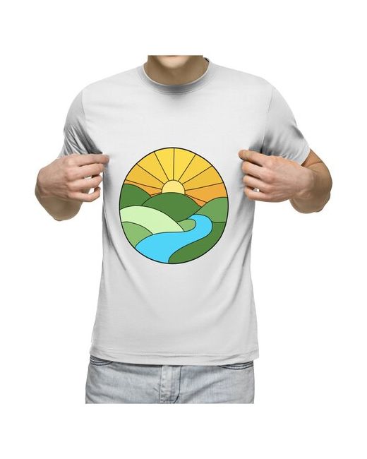US Basic футболка Река и солнце S