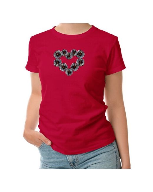 Roly футболка Ромашки в форме сердца S темно-