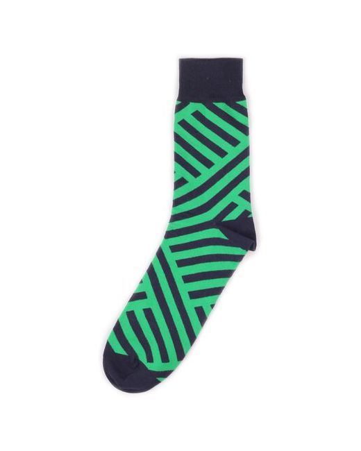 Burning Heels Дизайнерские носки Diagonal Stripes Green Black 42-46