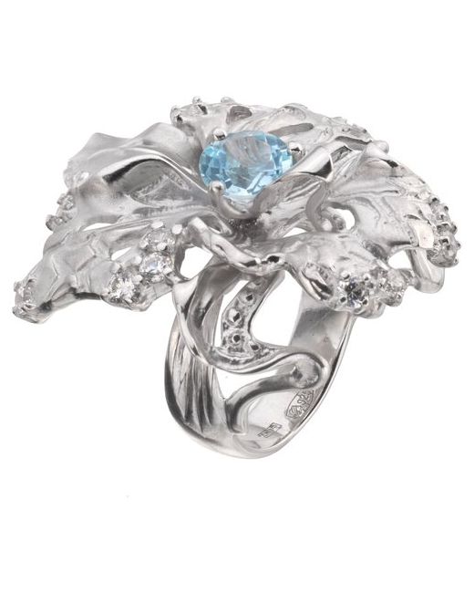 Альдзена Серебряное кольцо с топазом К-15024