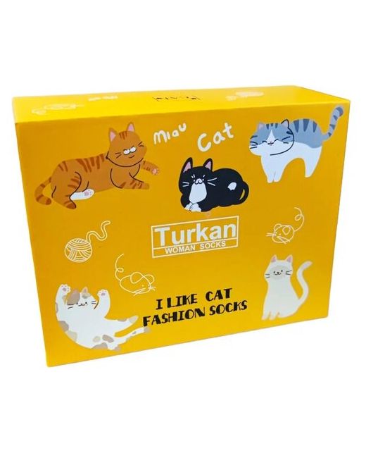 Turkan Носки в коробке подарочный набор Антибактериальный Хлопок 3 пары 36-41
