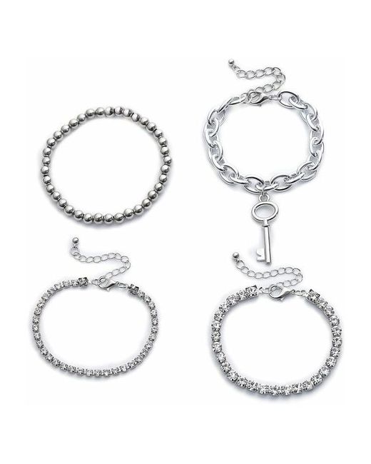 Premium jewelry Комплект браслетов под серебро Ключ 4 шт