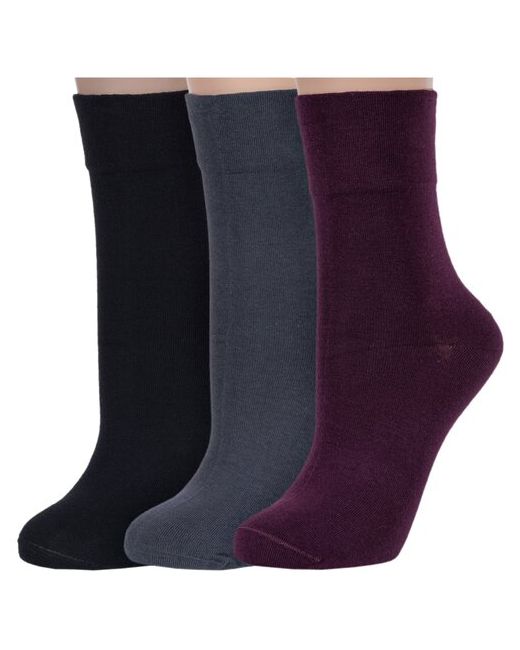 RuSocks Комплект из 3 пар женских носков с ослабленной резинкой Орудьевский трикотаж 6 размер 23-25 39