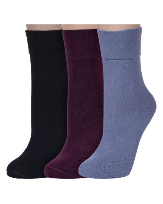 RuSocks Комплект из 3 пар женских носков с ослабленной резинкой Орудьевский трикотаж 10 размер 23-25 39